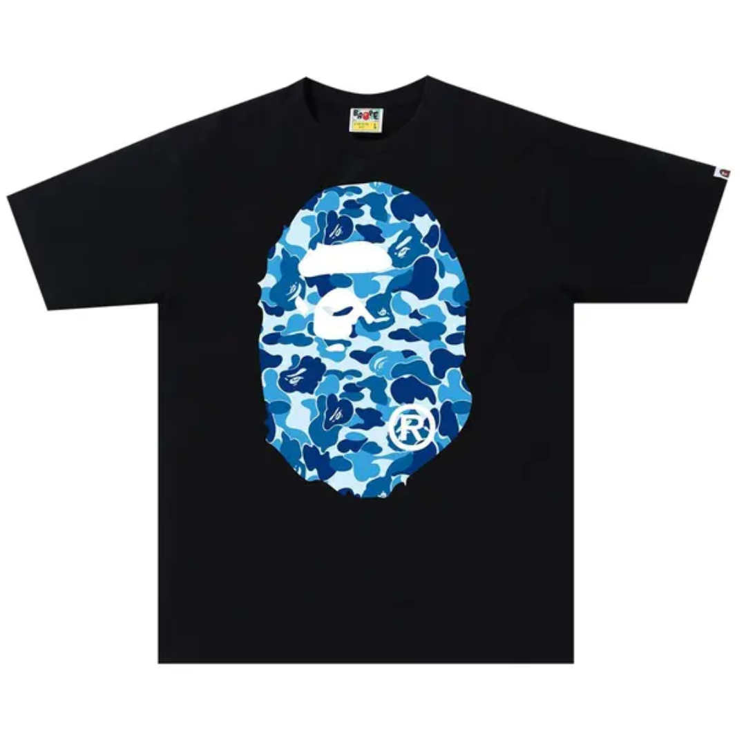 Bape Camo Ape Head Tee Black Blue