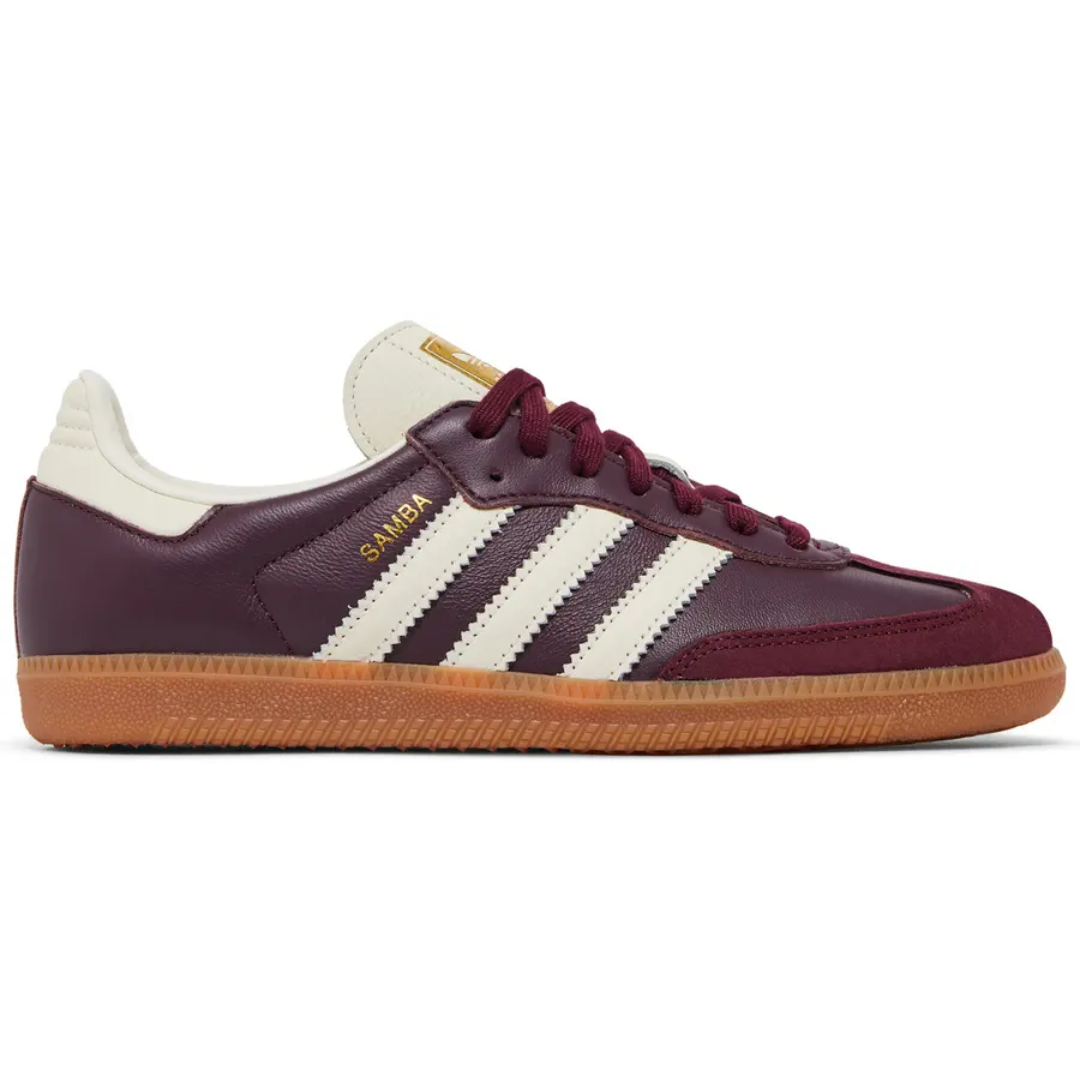 Adidas Samba Maroon Metallic Gold