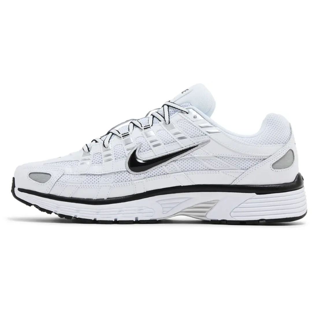 Nike P-6000 White Metallic Silver Black