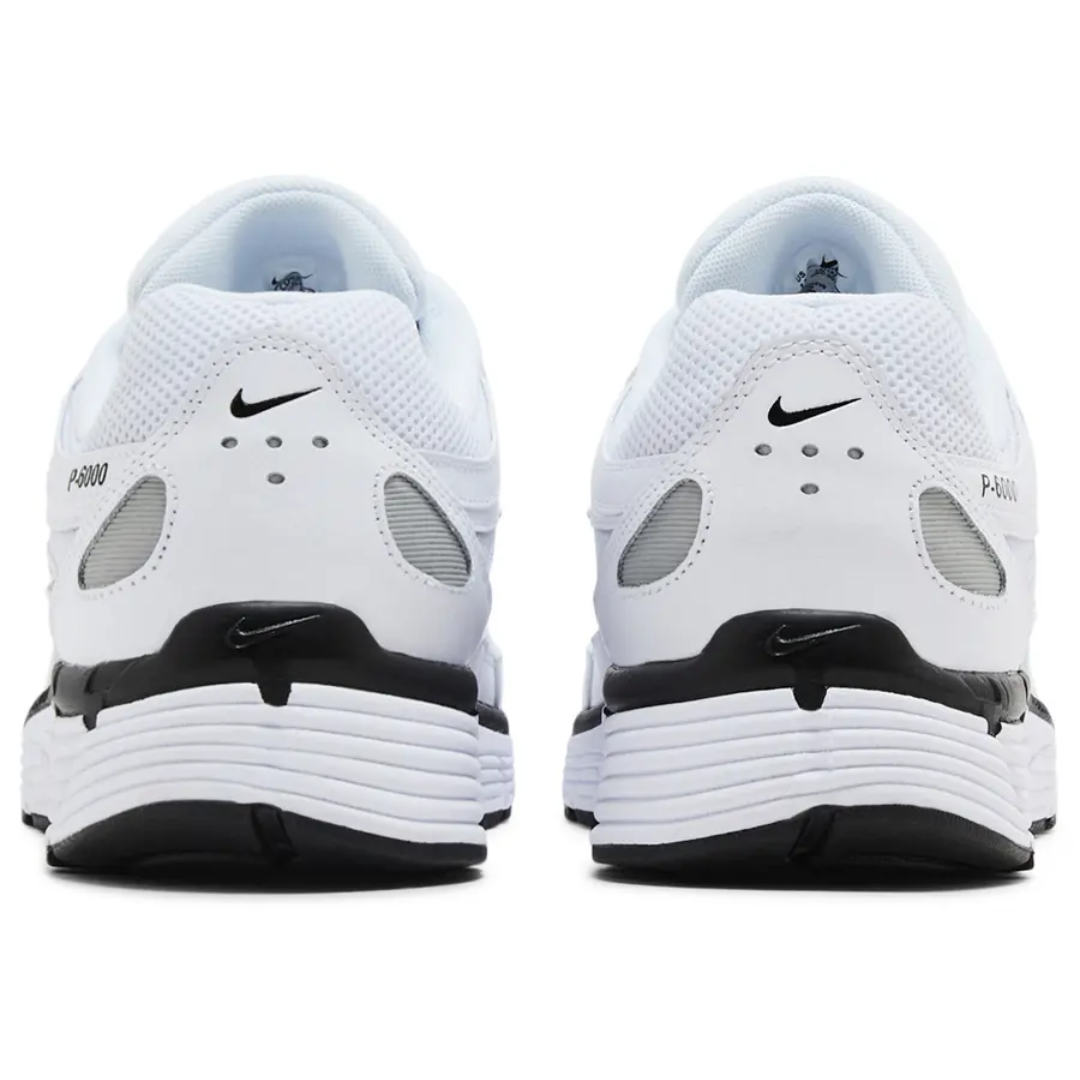 Nike P-6000 White Metallic Silver Black