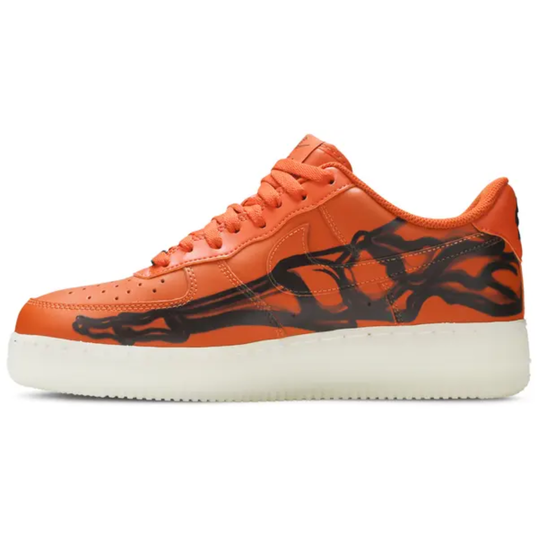 Nike Air Force 1 Low Orange Skeleton Halloween