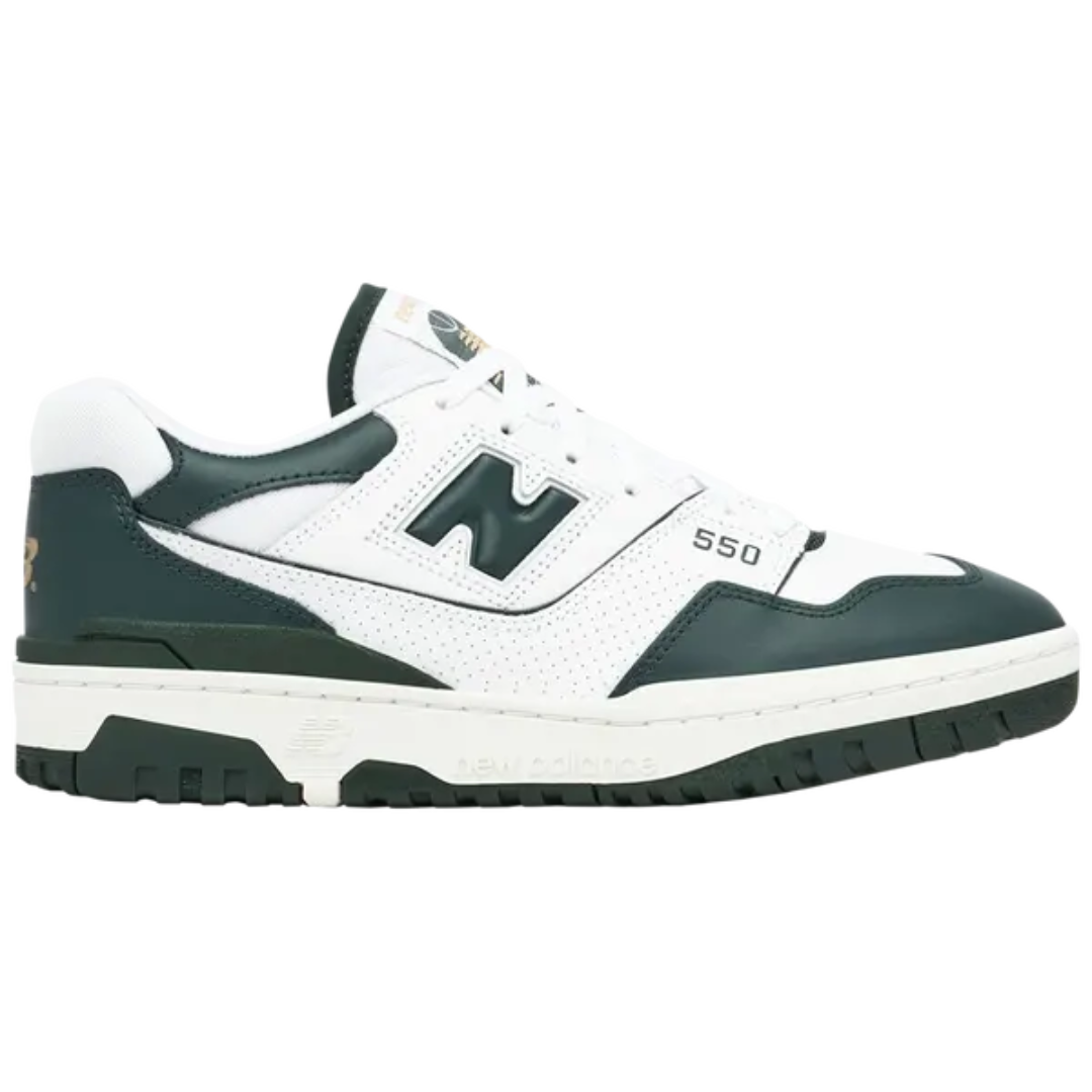 New Balance 550 White Dark Green