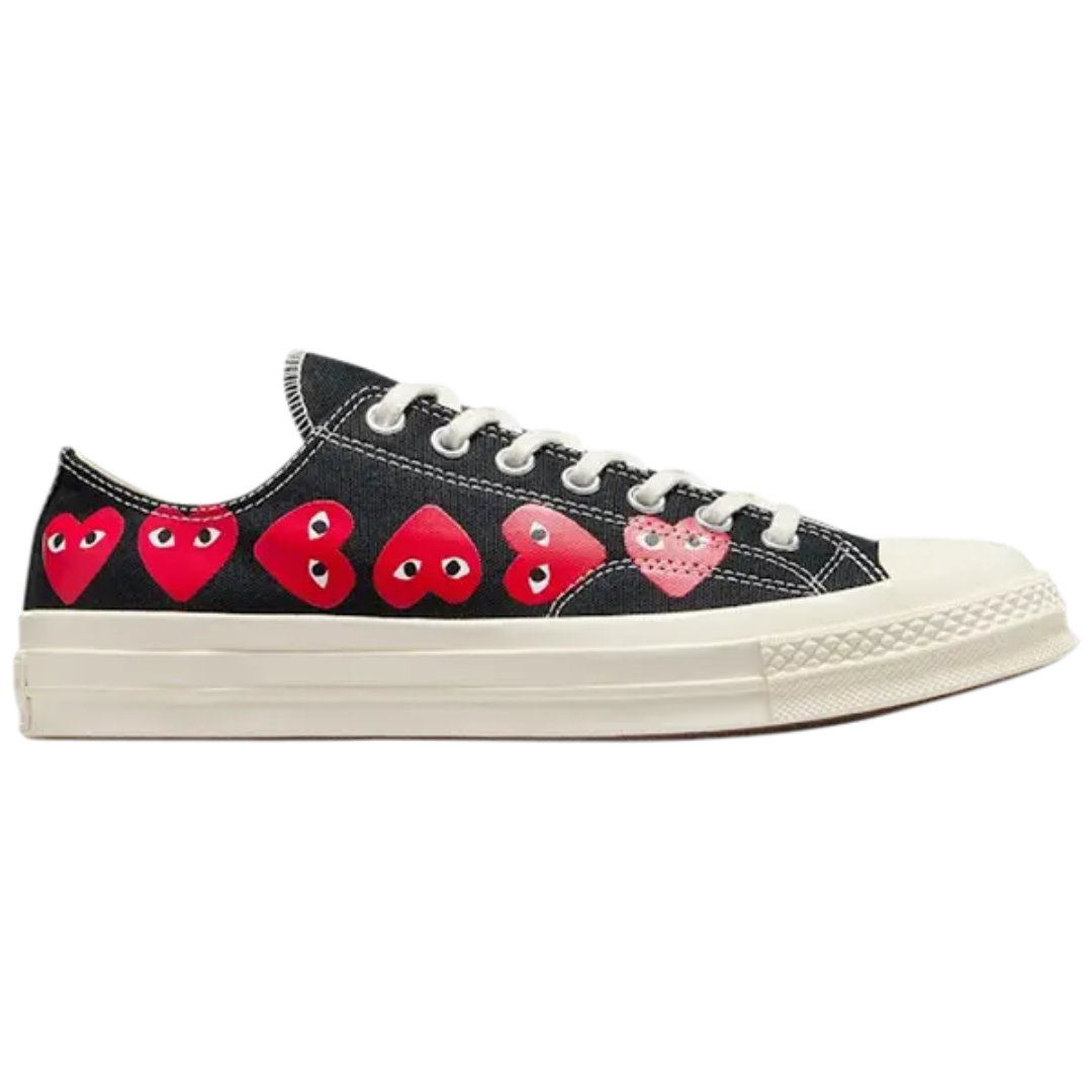 Converse x CDG PLAY Chuck Taylor 70 Ox Multi-Heart Black