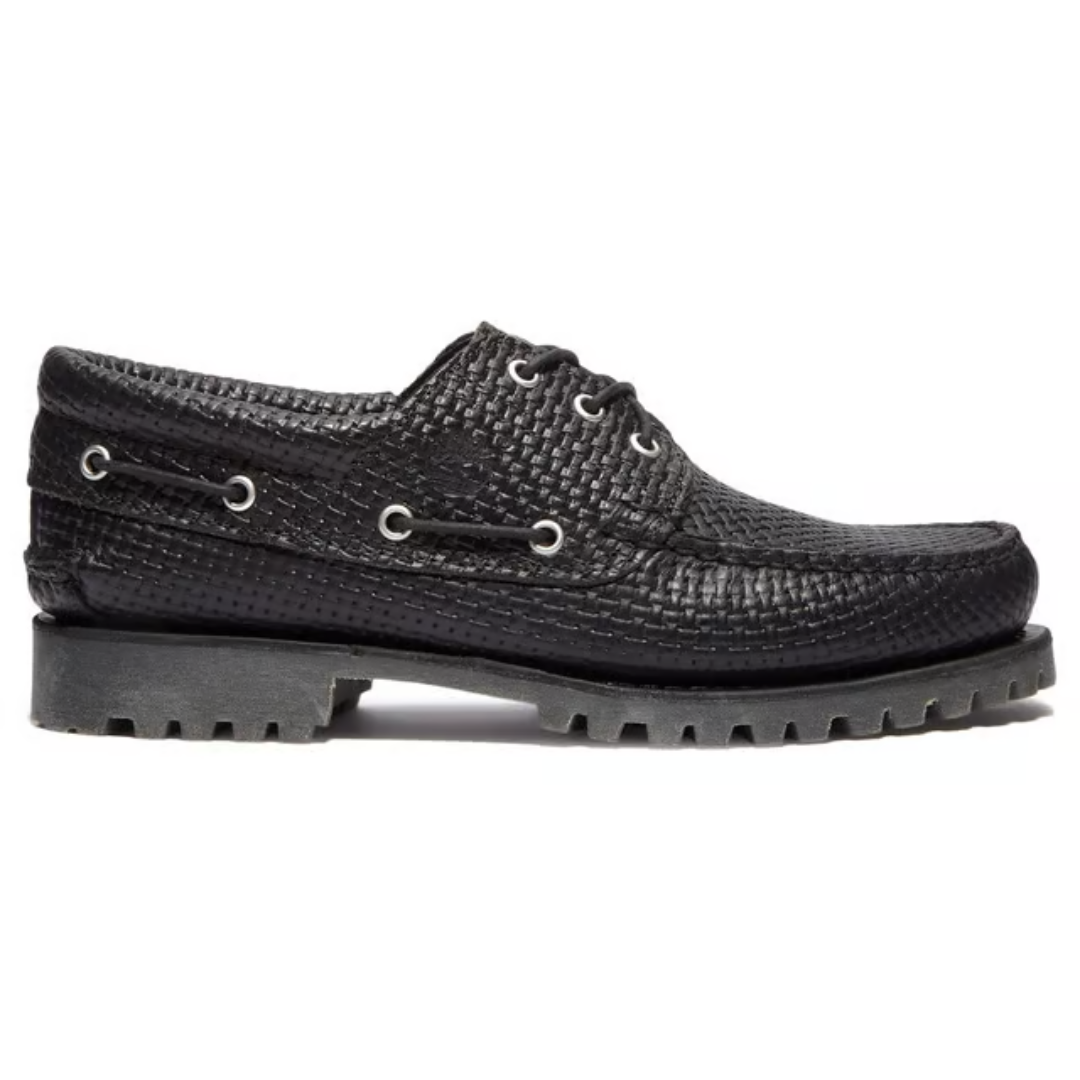 Timberland Authentic Boat Shoe Black Grain