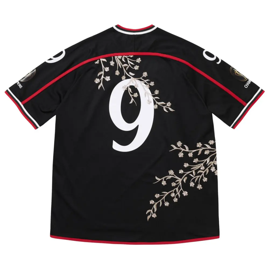 Supreme Floral Soccer Jersey Black