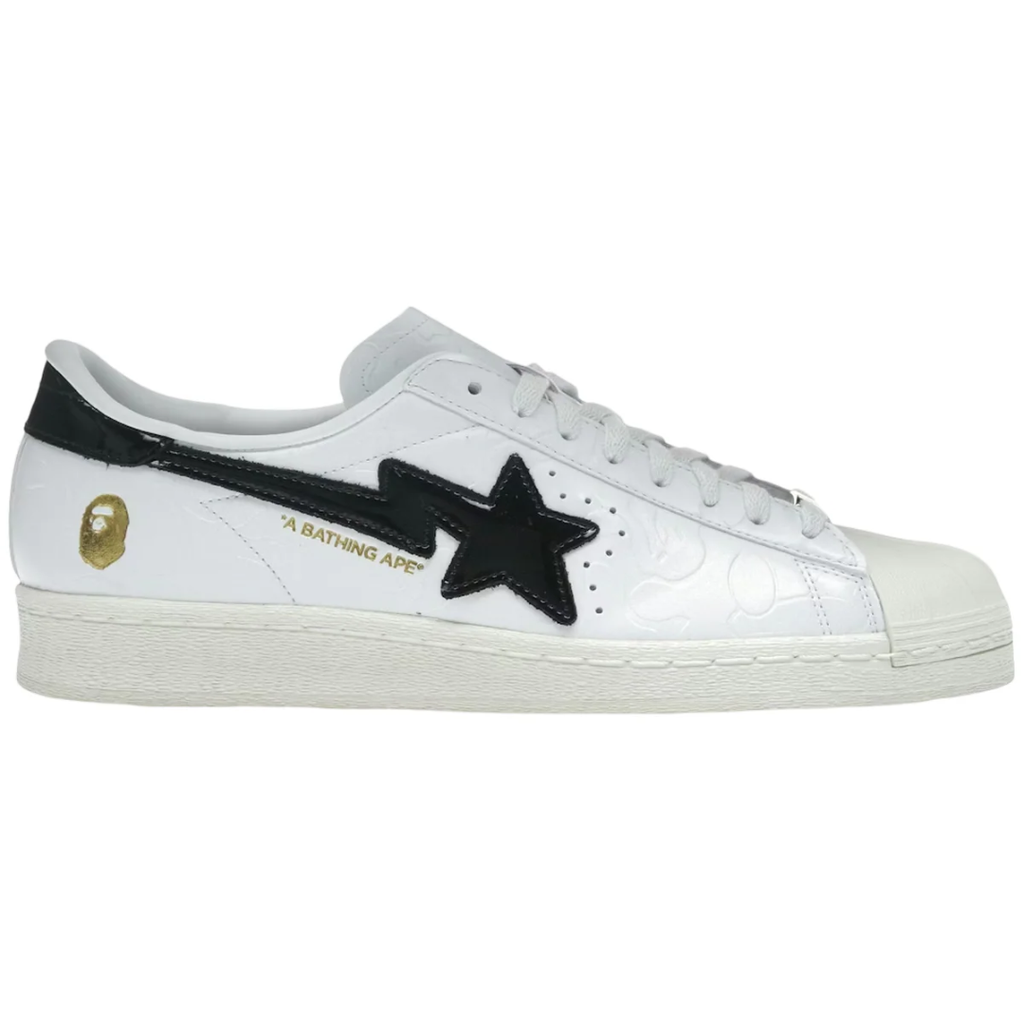 Adidas Superstar Vintage Bape White Black