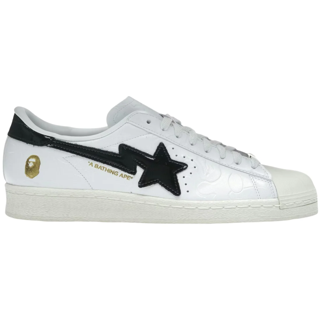 Adidas Superstar Vintage Bape White Black